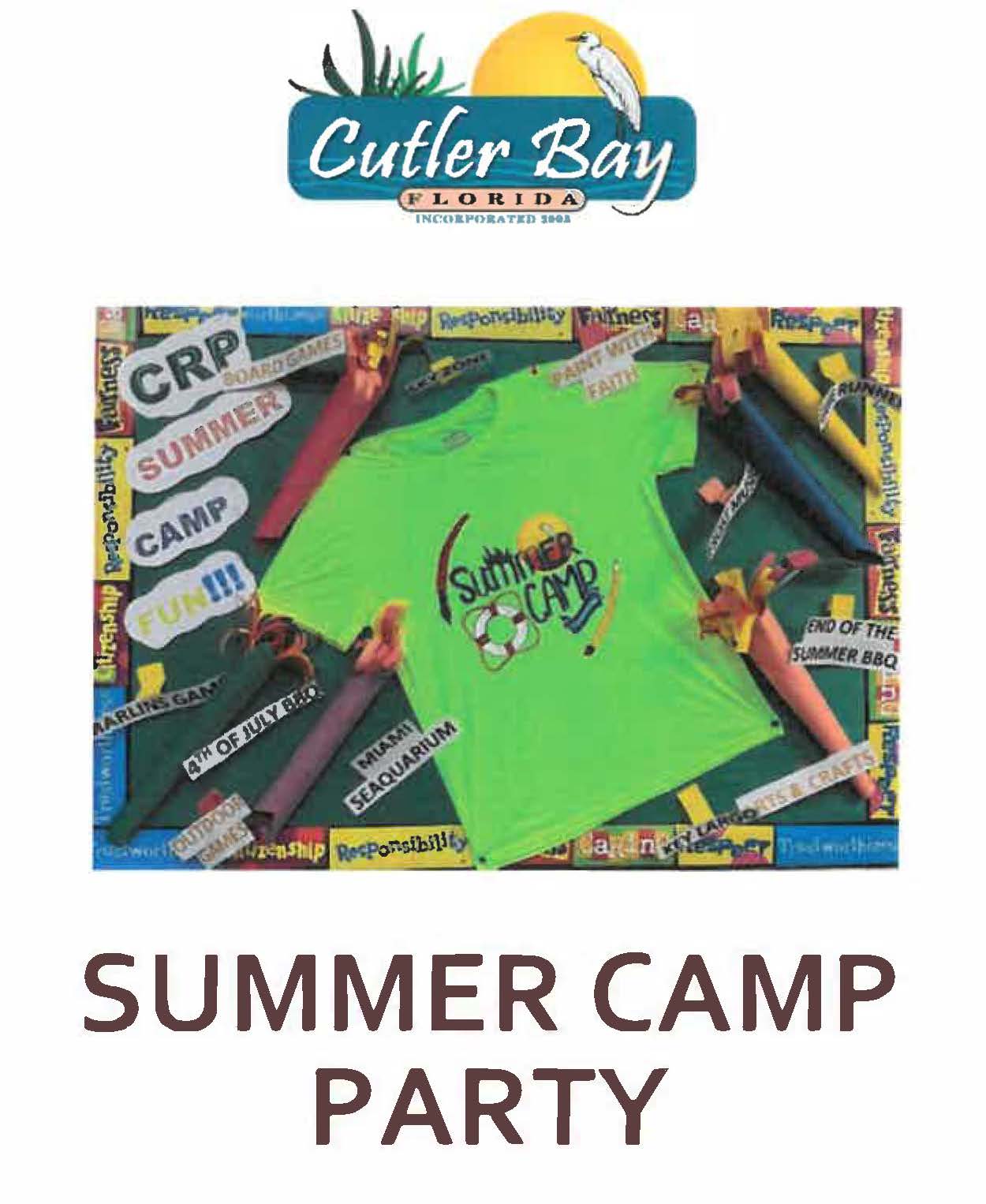 End of Summer Camp Party Town of Cutler Bay Florida