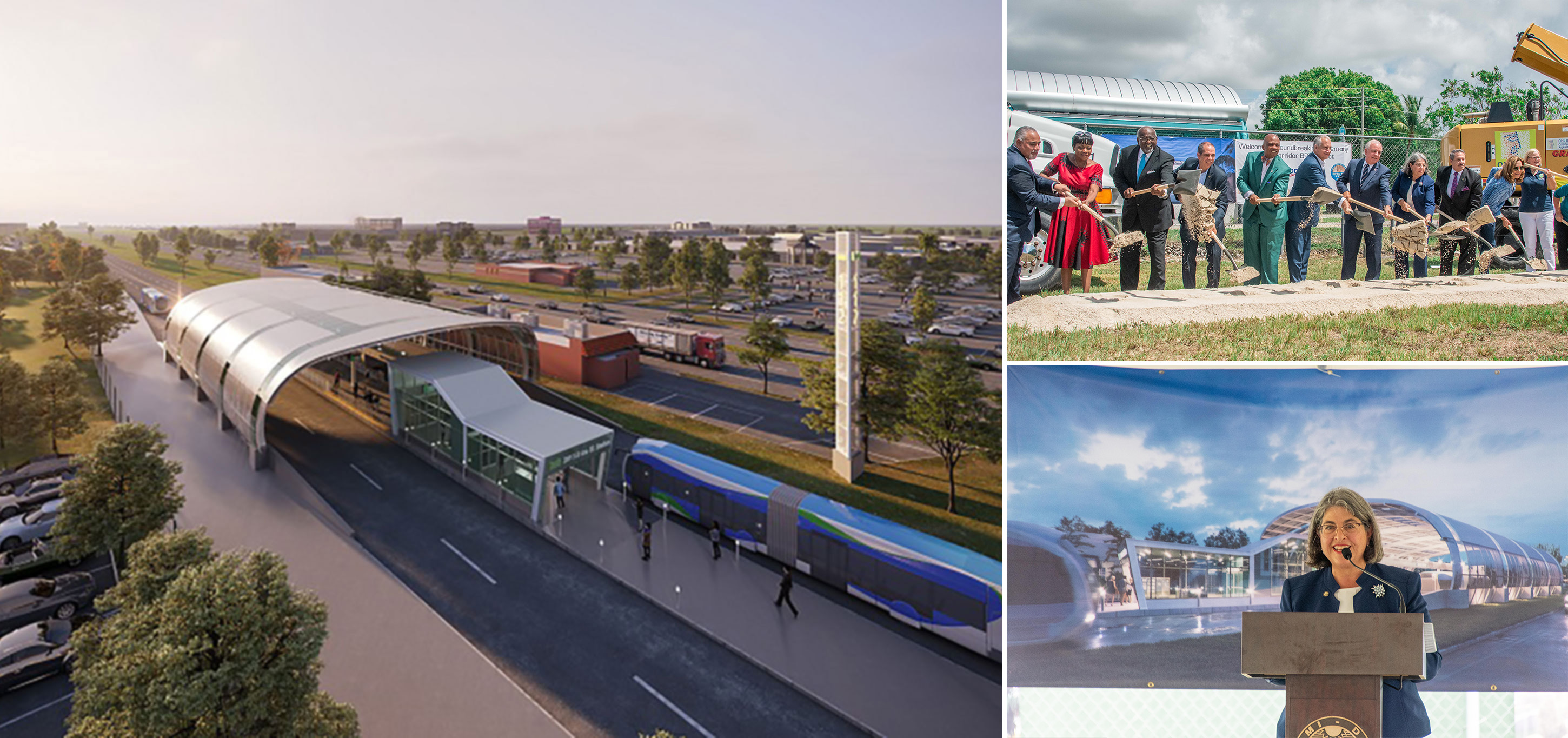 County Breaks Ground on Bus Rapid Transit South Corridor Project Town