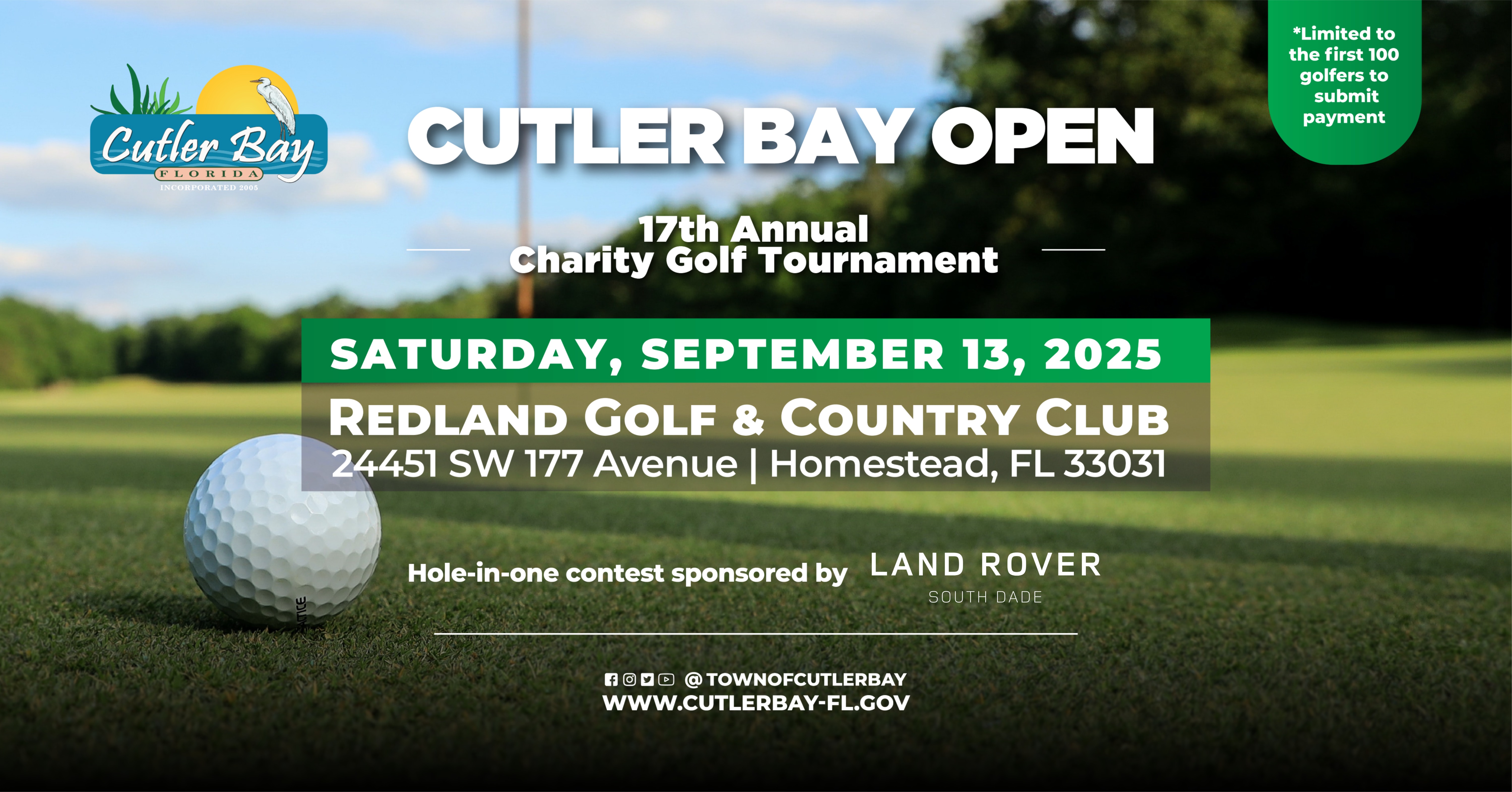 Cutler Bay Open - 17th Annual Charity Golf Tournament | Town of