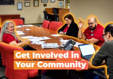 Photo of Education Advisory Committee in a meeting