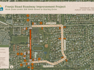 Franjo Road Phase 1 Detour Map