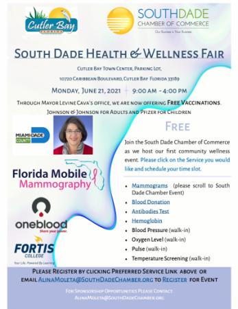 South Dade Health and Wellness Fair Flyer