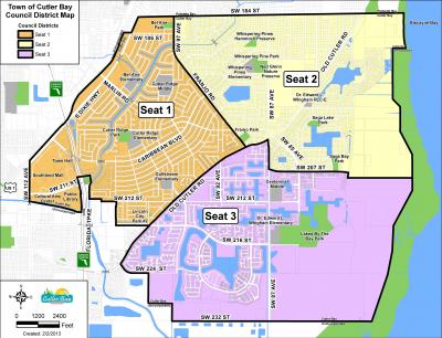Town of Cutler Bay Council District Map