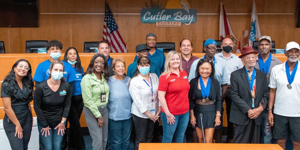 Residents Town Staff and Council during Senior Games Awards Luncheon in 2021