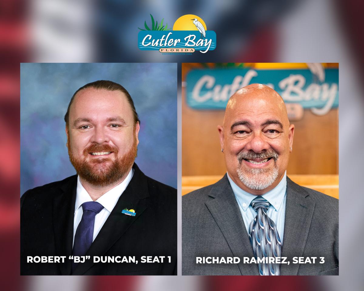 Image of Robert "BJ" Duncan and Richard Ramirez, Cutler Bay Qualified Candidates for Seat 1 and Seat 3