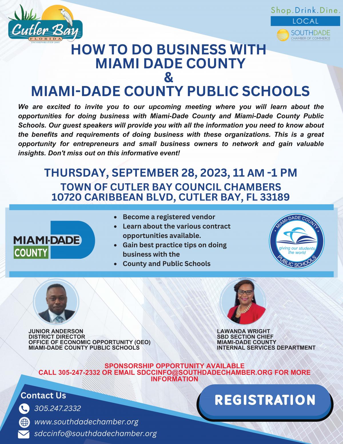 Cutler Bay How to do business with Miami-Dade County & Miami-Dade County Public School