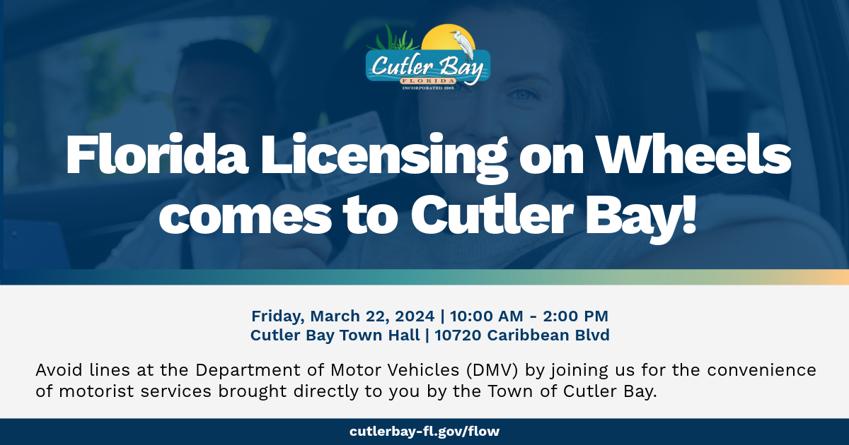 Florida License on Wheels in Cutler Bay