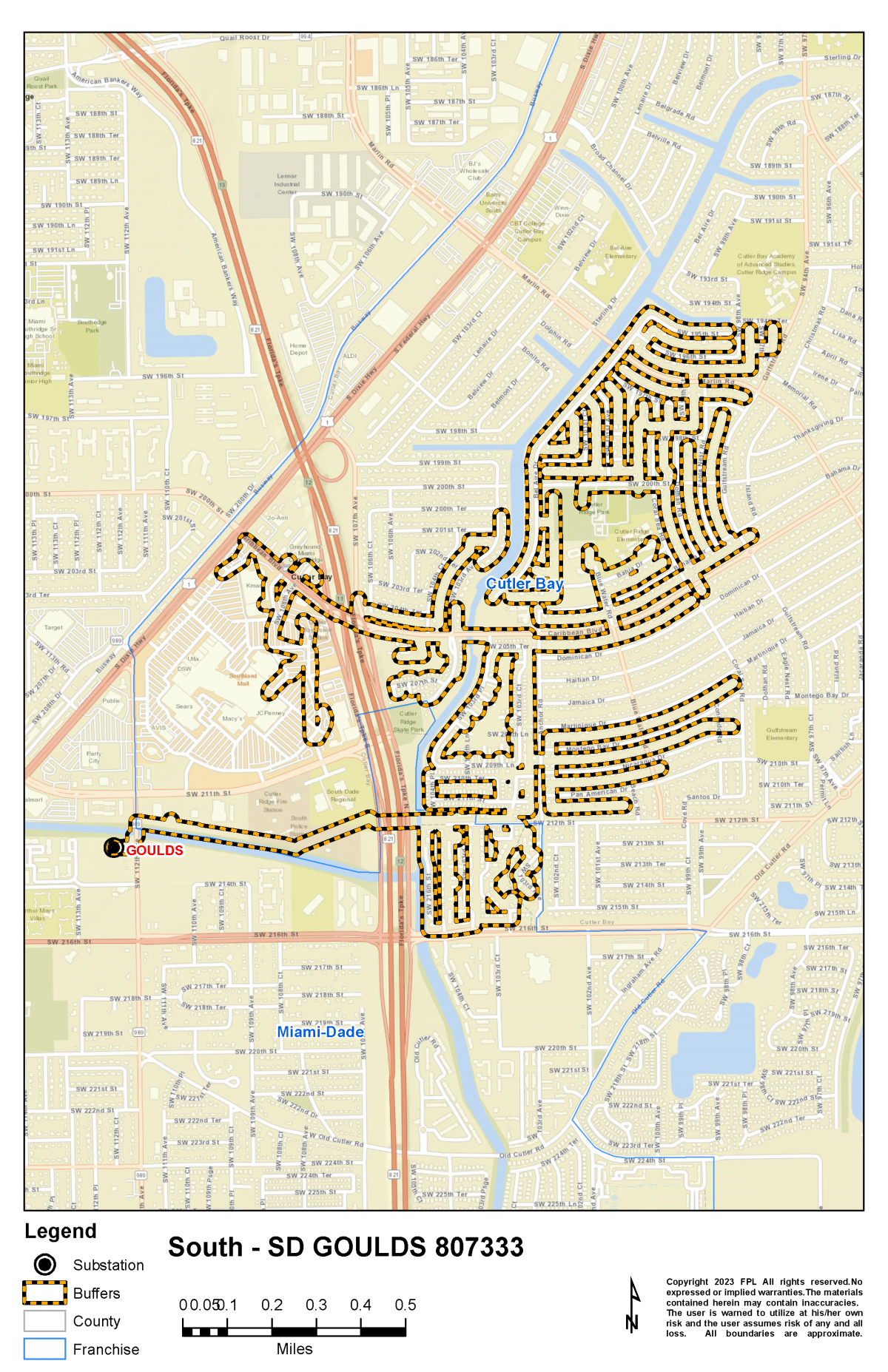 FPL Vegetation Management Plan Maintenance in Cutler Bay
