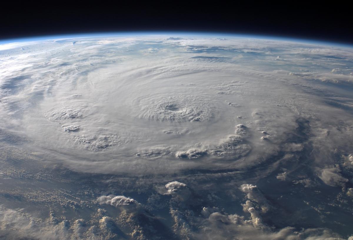 Hurricane satellite image