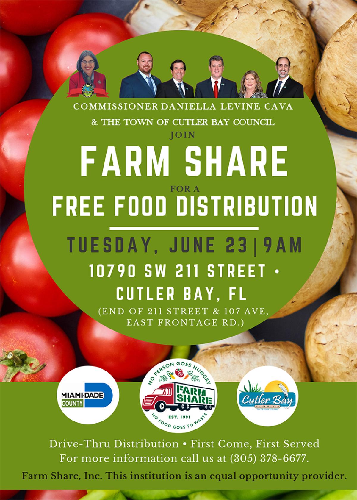 Farm Share Food Distribution Calendar 2025