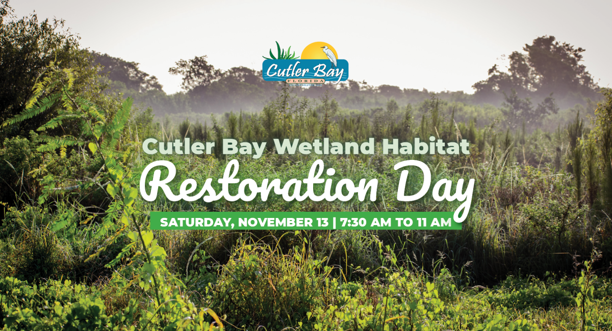 Cutler Bay Wetland Habitat Restoration Day Flyer