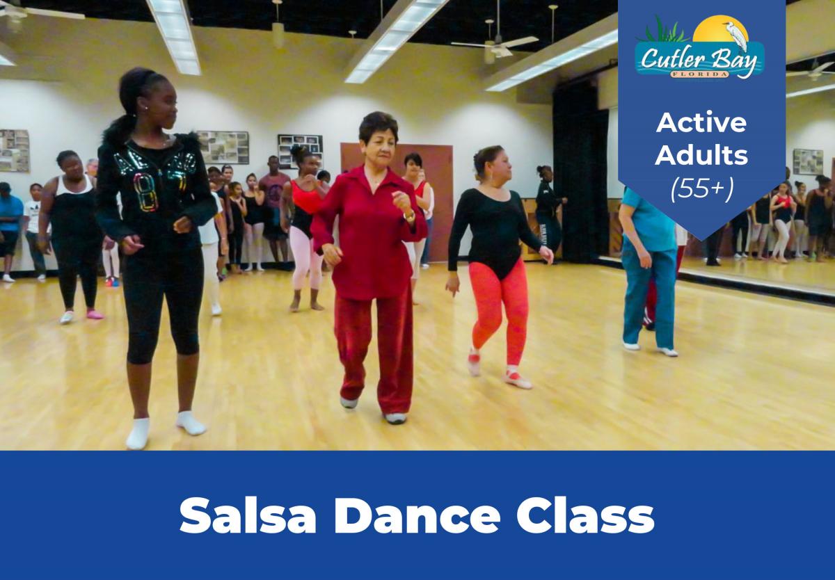Active Adults Salsa Dance Class Flyer