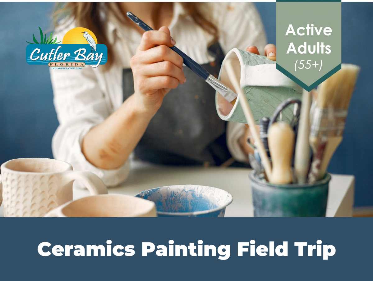 Active Adults Ceramics Painting flyer