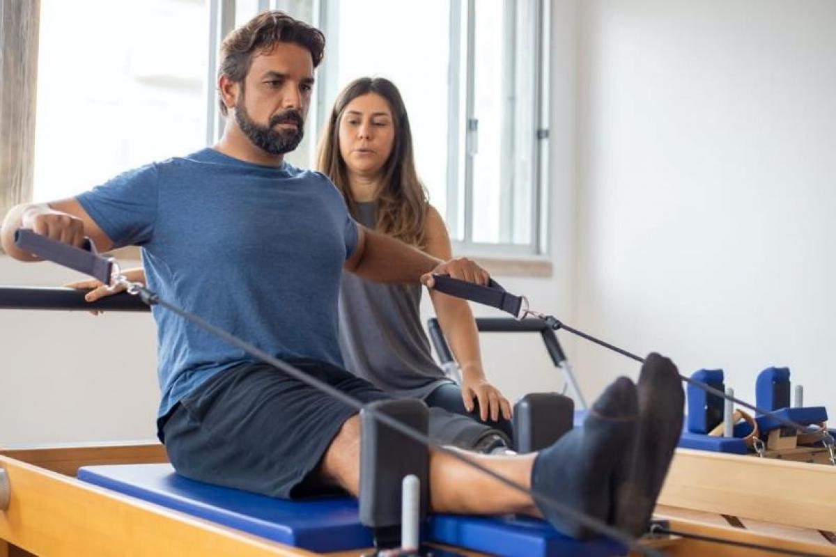 Image of man during rehabilitation