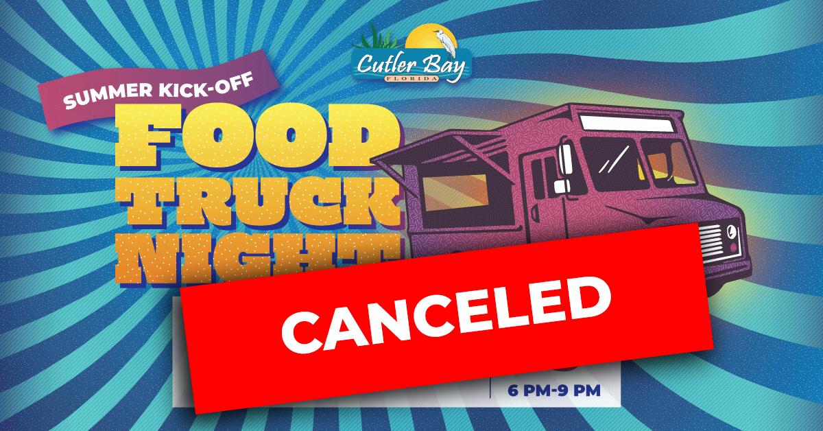 Canceled Flyer for Food Truck Night