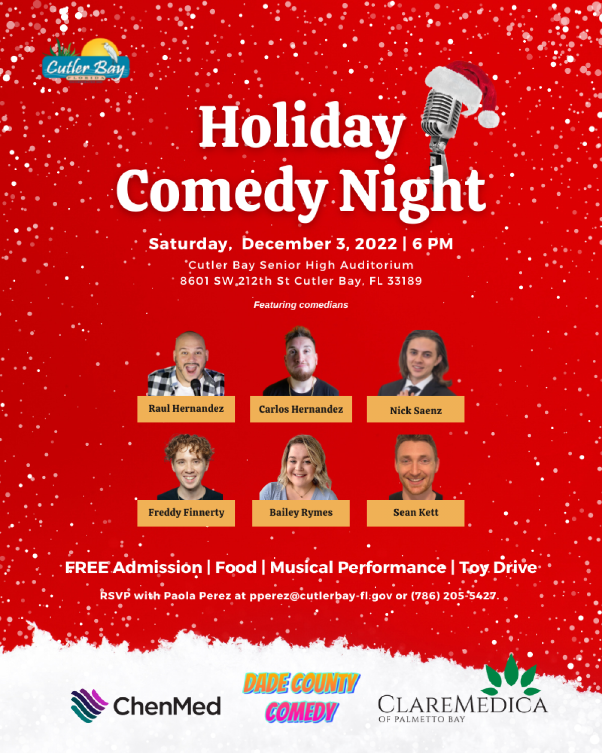 Holiday Comedy Night Flyer