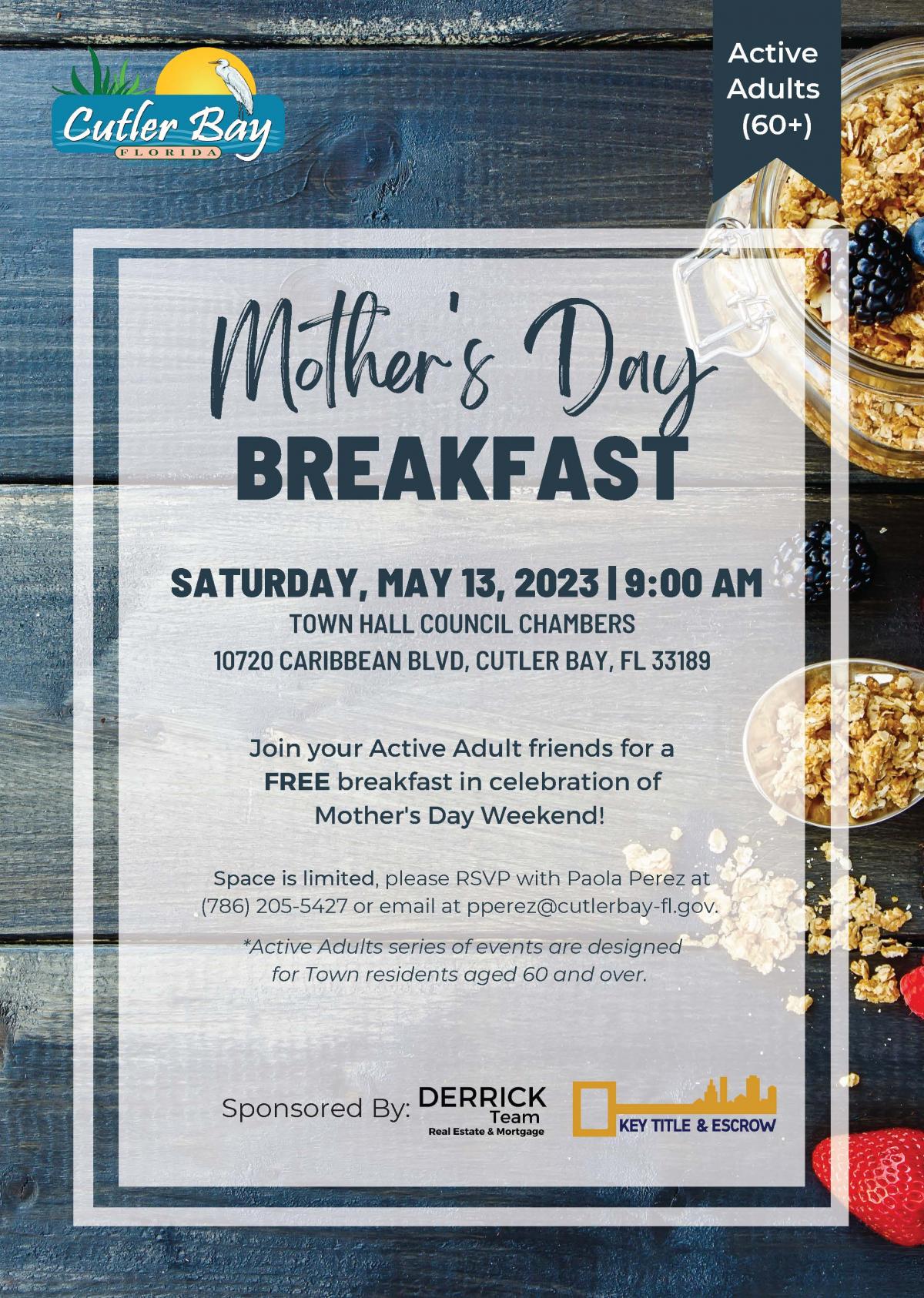 Cutler Bay Mother's Day Breakfast