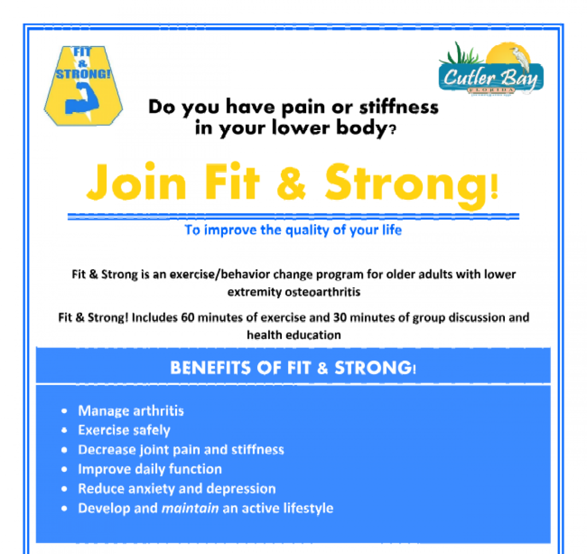 Active Adults Fit and Strong Program