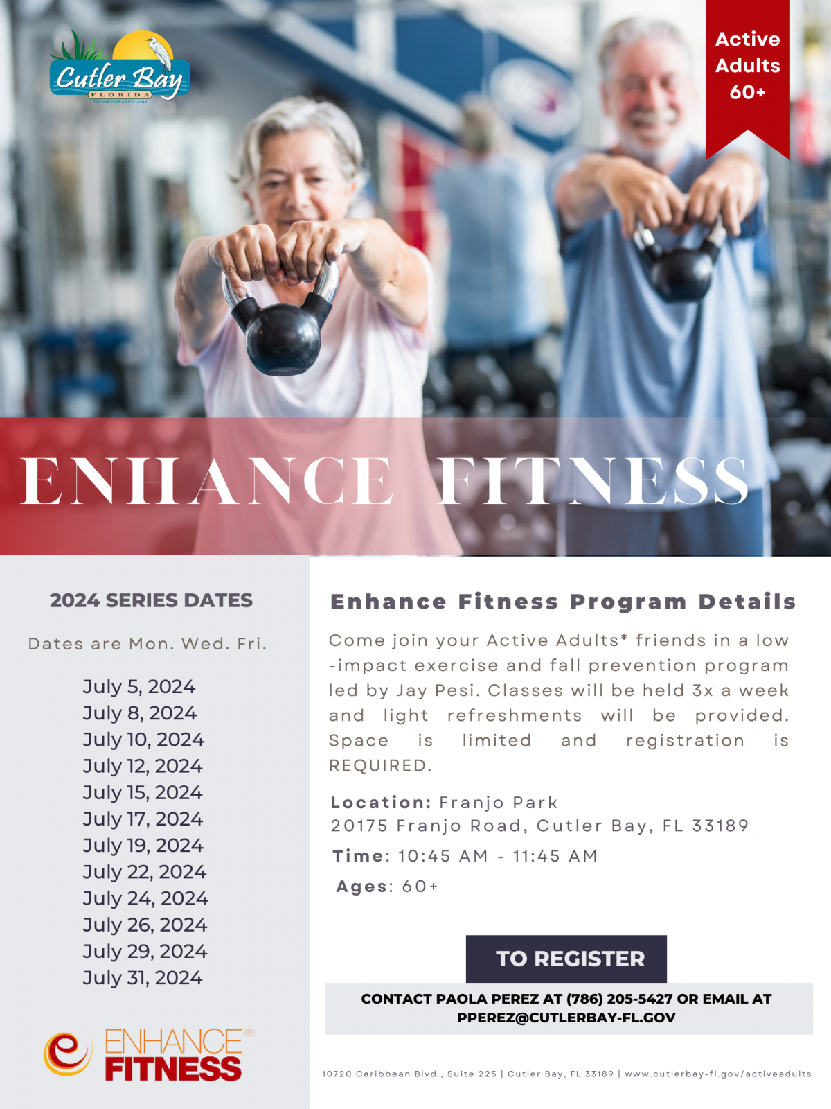 Active Adults Enhance Fitness exercise program.