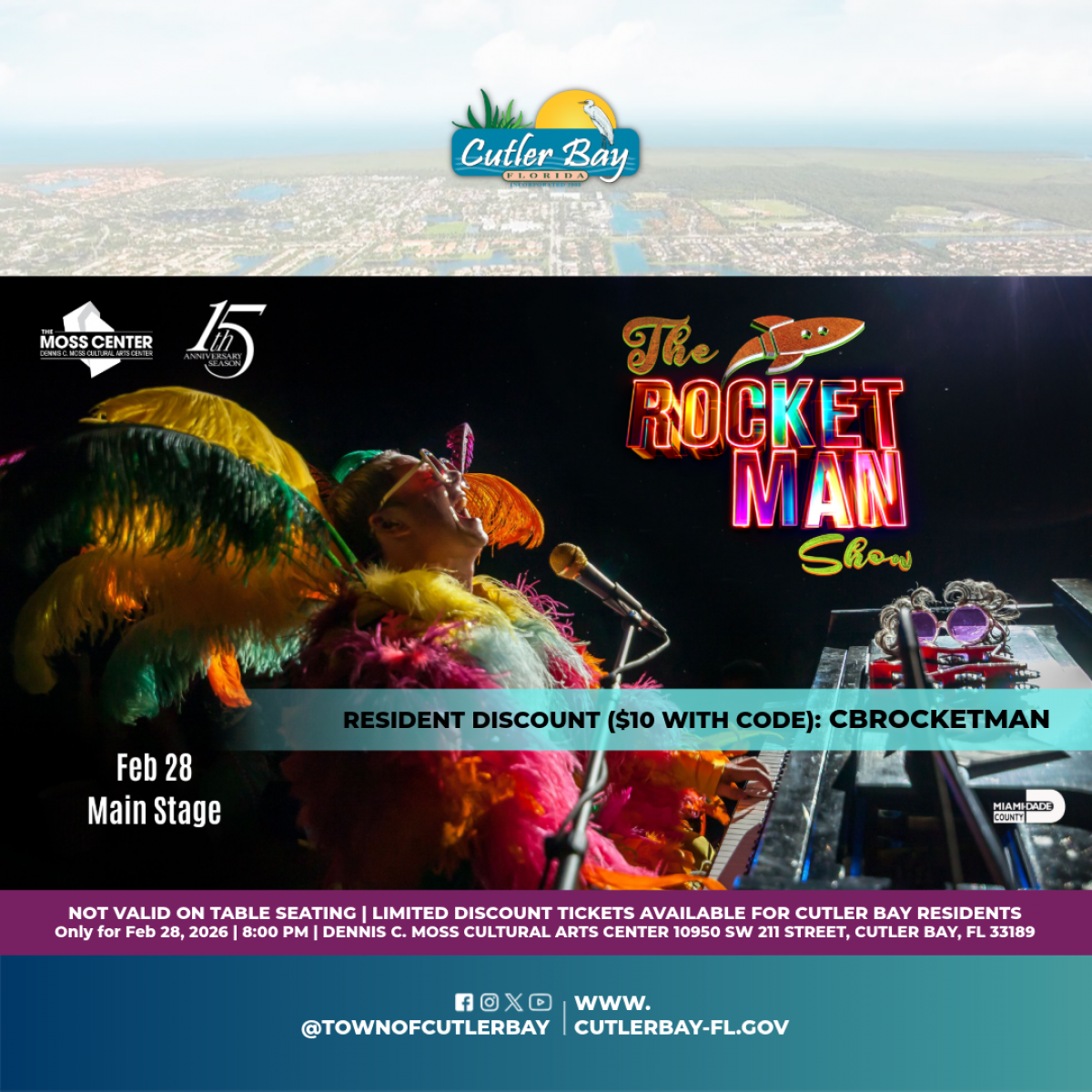 Cutler Bay Music Elton John - Moss Center