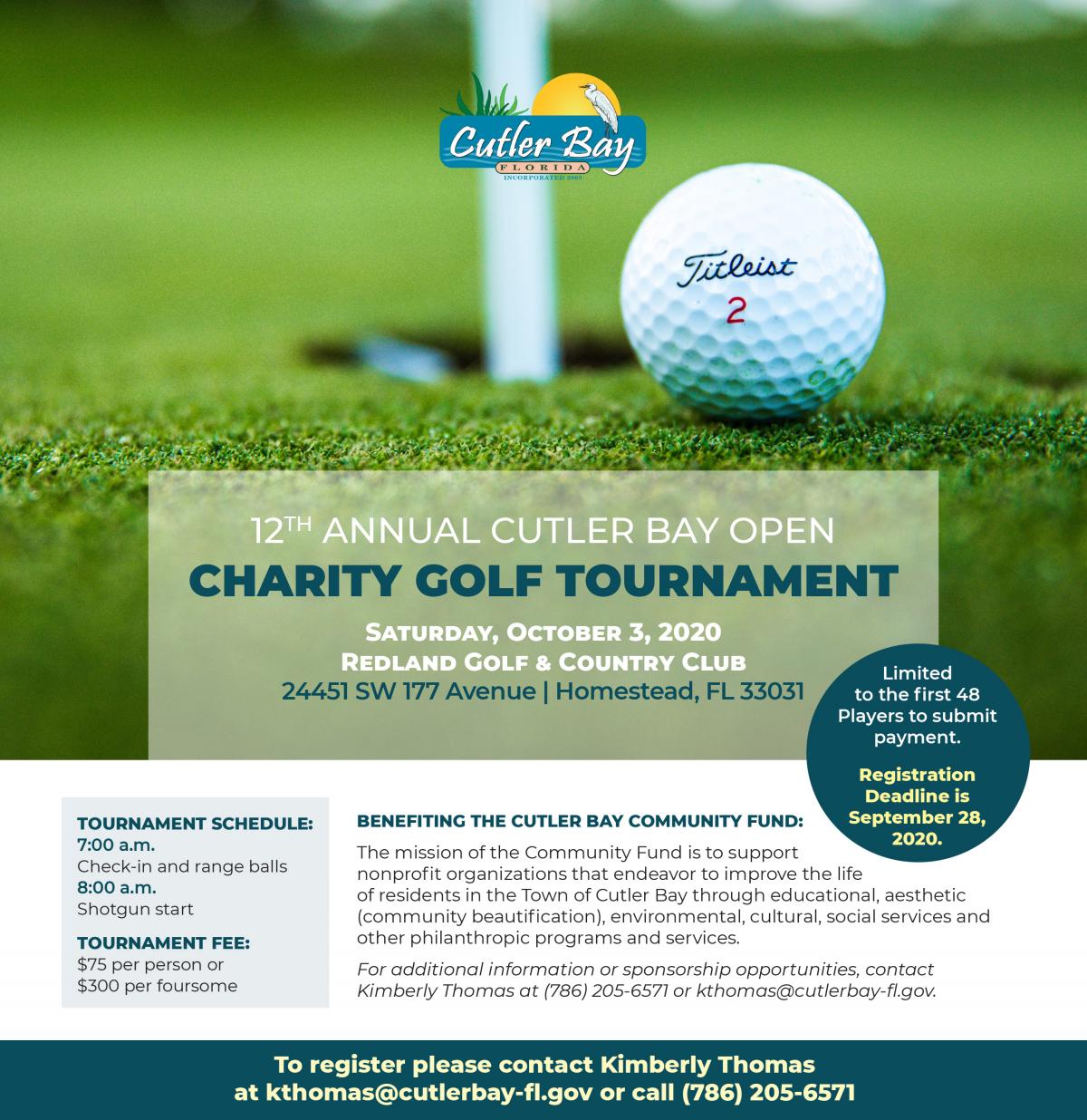 12 Annual Cutler Bay Open Charity Golf Tournament