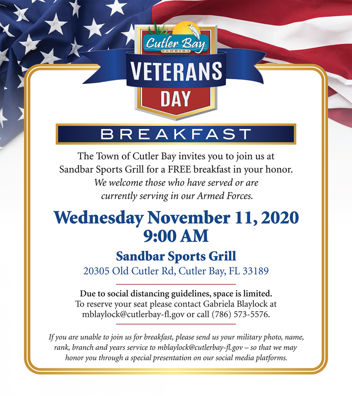 Free Breakfast Veterans Day 2025
