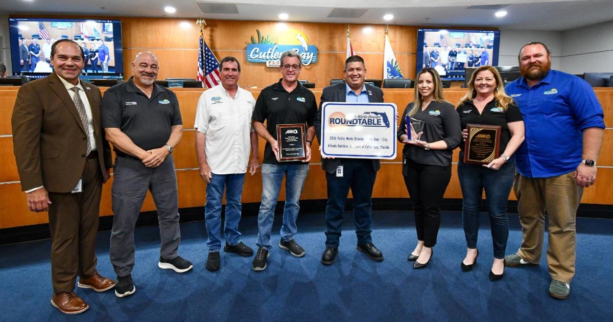 Cutler Bay Public Works Director Alfredo Quintero Jr. Named 2026 Public Works Director of the Year