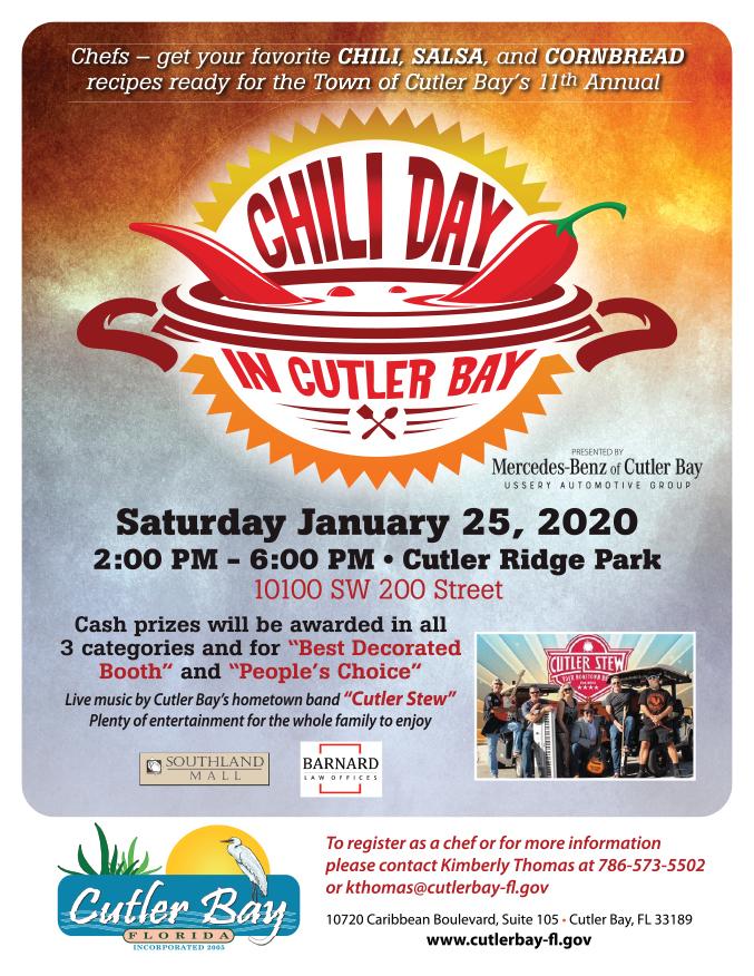 11th Annual Chili Day in Cutler Bay Town of Cutler Bay Florida