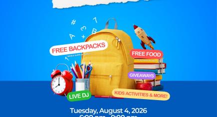 Cutler Bay Backpacks and Blue National Night Out