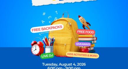 Cutler Bay Backpacks and Blue National Night Out