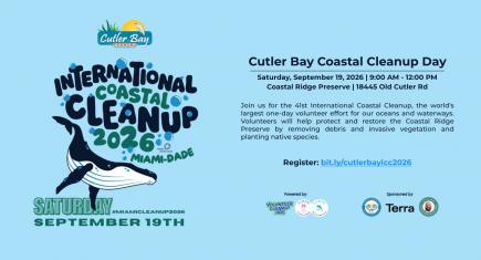 Cutler Bay International Coastal Cleanup Day 2026