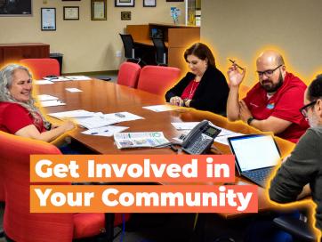Photo of Education Advisory Committee in a meeting